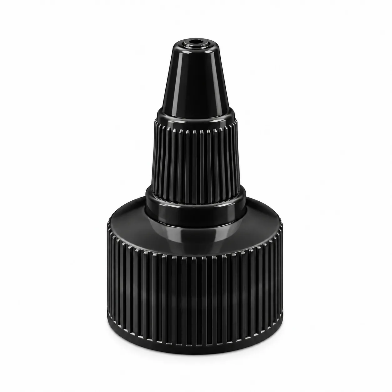 24/410 Siyah Twist Top Asansör Kapak – Kozmetik, Sos ve Akışkan Ürün Kapağı