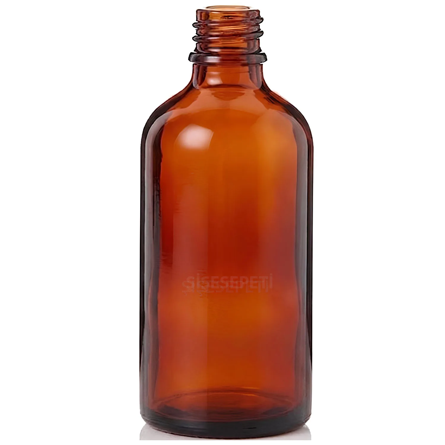 100 cc Amber Cam Şişe Kapaksız Boş Şişe