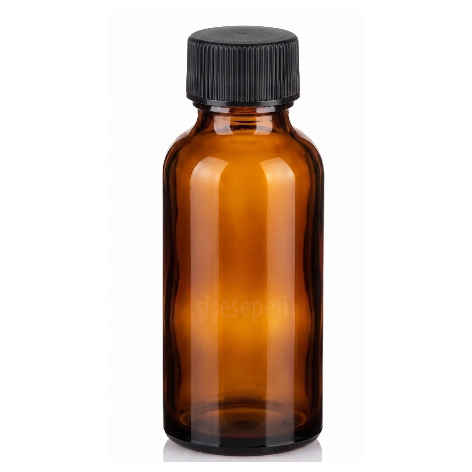 30 ml Amber Cam Şişe Düz Kapaklı Boş Şişe